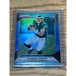 2016 Panini Prizm Rookie Light Blue Prizm /199 Carson Wentz #218 Rookie RC‎